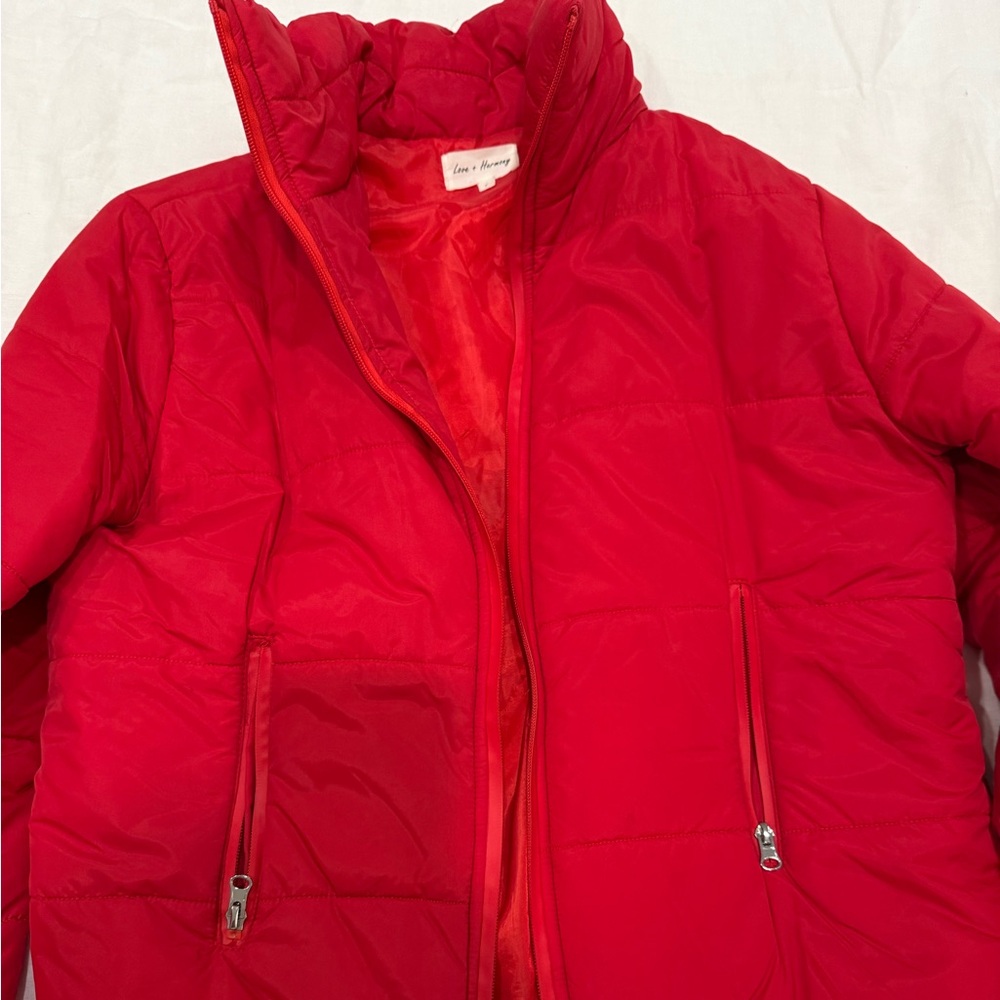 Red Puffer Coat - Picture 4 of 4